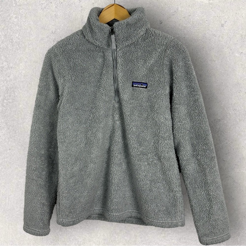 Patagonia Fleece Quarter Zip Pullover Sweater Grey Size Small Hiking‎ Camping S